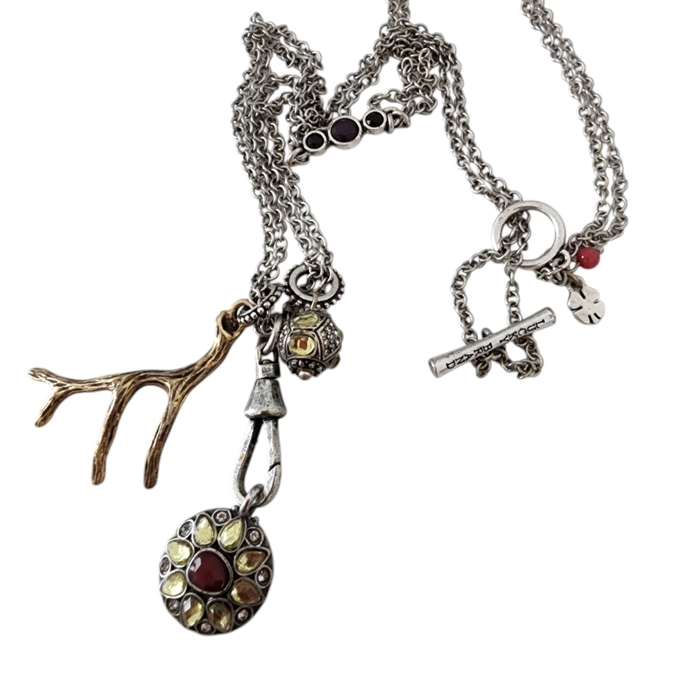 Lucky Brand pendant necklace multiple pendants boho layer
